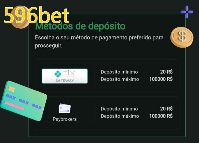 O cassino 596betbet oferece uma grande variedade de métodos de pagamento